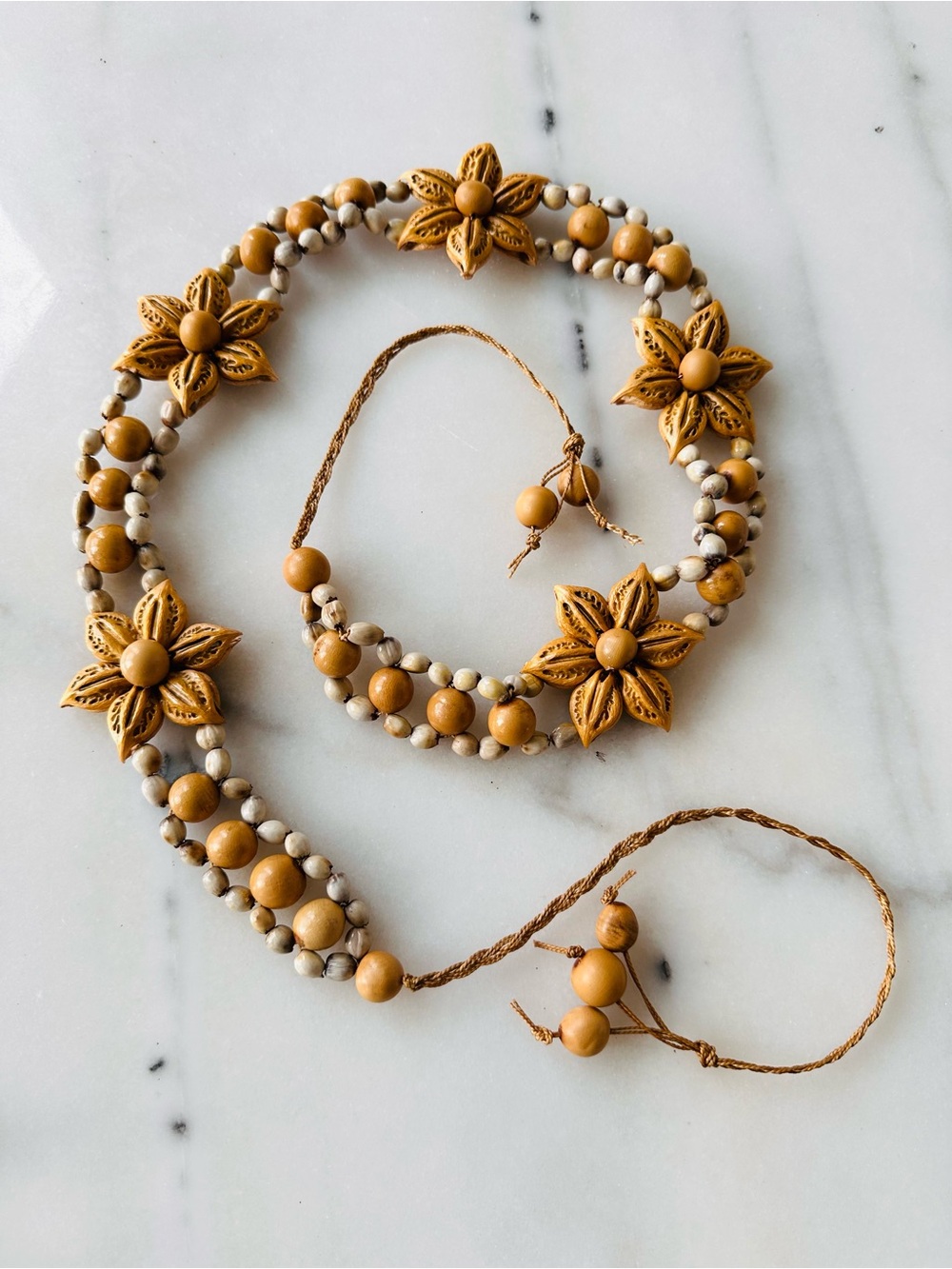 Handcrafted Seedpod Boho Beaded Belt